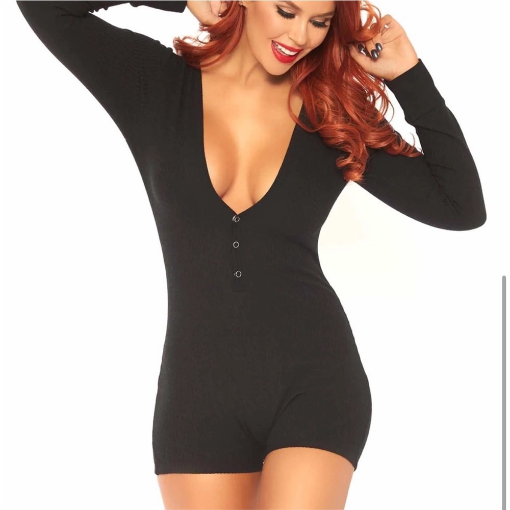 Leg Avenue Black Romper Bodysuit New with Tag Pajamas